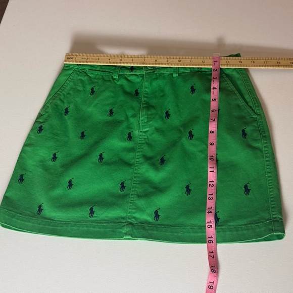 Ralph Lauren Sport Green Embroidered Pony Mini Skirt – Size 4 - Picture 7 of 7